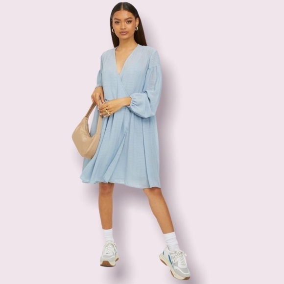 NWT SAMSOE SAMSOE Pastel Blue Jolie Dress, Size Small - Picture 1 of 7